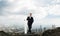 Business conceptual image of businessman in ruins