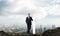 Business conceptual image of businessman in ruins