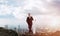 Business conceptual image of businessman in ruins