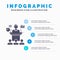 Business, conference, convention, presentation, seminar Infographics Template for Website and Presentation. GLyph Gray icon with