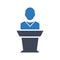 Business conference, lecture, speaker Icon
