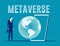 Business connect to Metaverse . Business person in metaverse