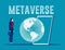 Business connect to Metaverse . Business person in metaverse