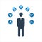 Business Connectivity icon. Admin Leader Icon