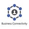 Business Connectivity icon. Vector illustration