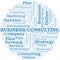 Business Consulting typography vector word cloud.