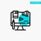 Business, Content, Copyright, Digital, Law turquoise highlight circle point Vector icon