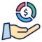 Business, contribution .   Vector icon which can easily modify or edit