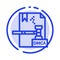 Business, Copyright, Digital, Dmca, File Blue Dotted Line Line Icon