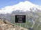 Business core values symbol. Concept words Business core values on beautiful chalk blackboard. Beautiful mountain Elbrus