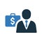 Business, corporate, executive icon. Editable vector logo