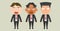 Business corporation teamwork concept flat character