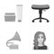 Business, cosmetology, salon and other web icon in monochrome style.hairstyle, makeup, model, icons in set collection.