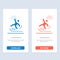 Business, Crash, Failed, Failure, Fall  Blue and Red Download and Buy Now web Widget Card Template