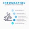 Business, Crash, Failed, Failure, Fall Line icon with 5 steps presentation infographics Background