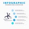 Business, Crash, Failed, Failure, Fall Solid Icon Infographics 5 Steps Presentation Background