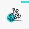 Business, Crash, Failed, Failure, Fall turquoise highlight circle point Vector icon