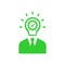 business creative idea solutions green icon
