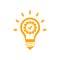 business creative idea solutions  orange  icon