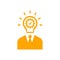 business creative idea solutions  orange  icon