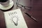Business creativity concepts ideas.light bulb drawing on notepad