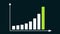 Business data market bar graph chart diagram with arrows axis