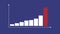 Business data market bar graph chart diagram with arrows axis.