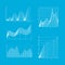 Business data market elements charts diagrams. Graphs flat icons set. Graph curve. Schedule in vector for design and