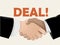 Business deals by shaking hands