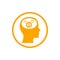 business, develop,setting, innovation, creative idea management orange color icon