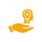 business, develop,setting, innovation, creative idea management orange color icon