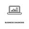 business diagnosis line icon