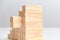 Business diversification concept. Wooden blocks on a white background background