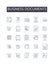 Business documents line icons collection. scheduling, productivity, organization, efficiency, balance, deadline