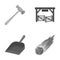 Business, ecology, hygiene and other web icon in monochrome style. fire, flight, universe, icons in set collection.