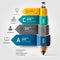Business education pencil staircase Infographics o