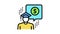 business education student color icon animation