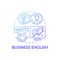 Business English concept icon