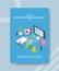 Business enterprise resource planning people standing around chart clipboard money megaphone target computer for template flyer