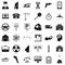 Business equipment icons set, simple style