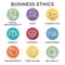 Business Ethics Icon Set