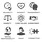 Business Ethics Solid Icon Set