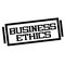 BUSINESS ETHICS stamp on white