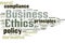 Business Ethics word cloud