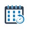 Business event management, time schedule icon