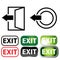 Business Exit Icon Set