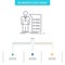 Business, explanation, graph, meeting, presentation Business Flow Chart Design with 3 Steps. Line Icon For Presentation Background