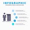 Business, explanation, graph, meeting, presentation Infographics Template for Website and Presentation. GLyph Gray icon with Blue