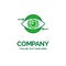 Business, eye, marketing, vision, Plan Flat Business Logo templa