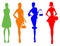 Business female silhouette